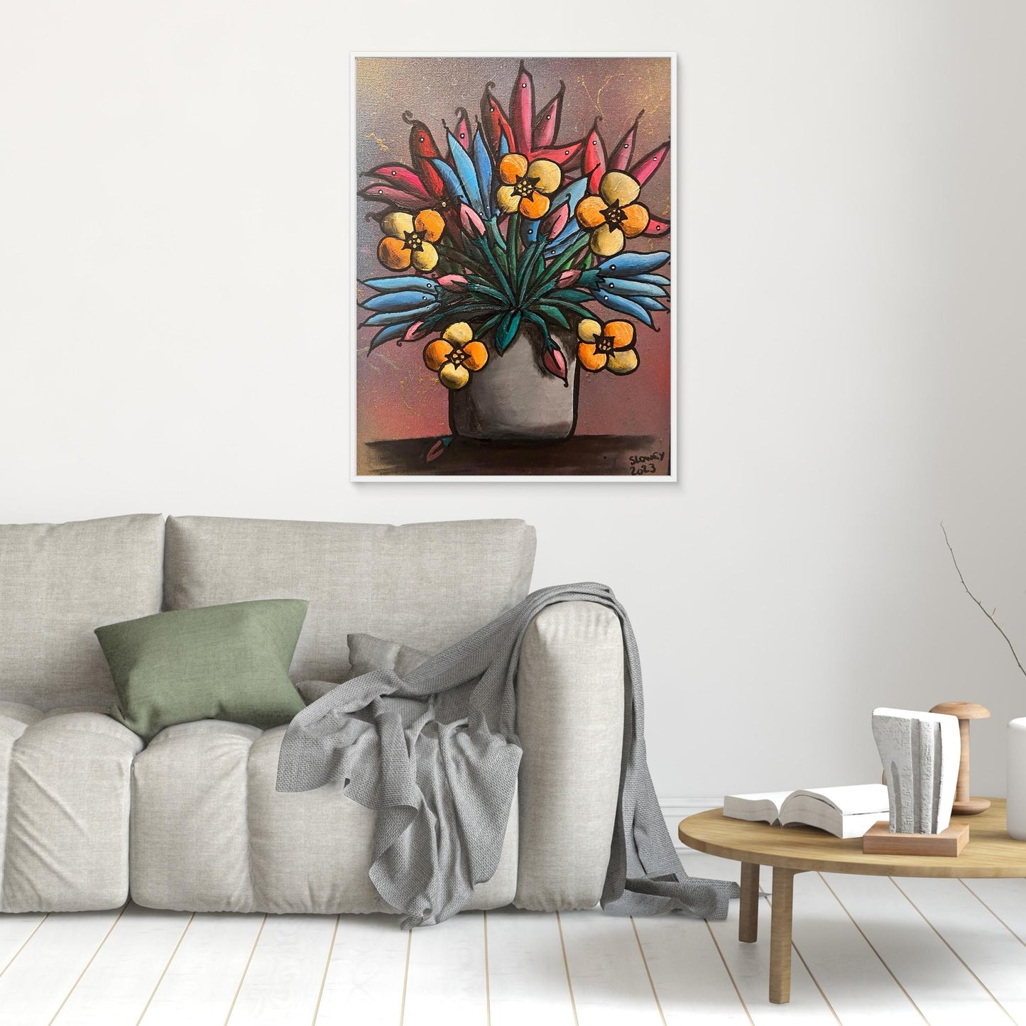 ‘Potted’ Framed, Canvas Print