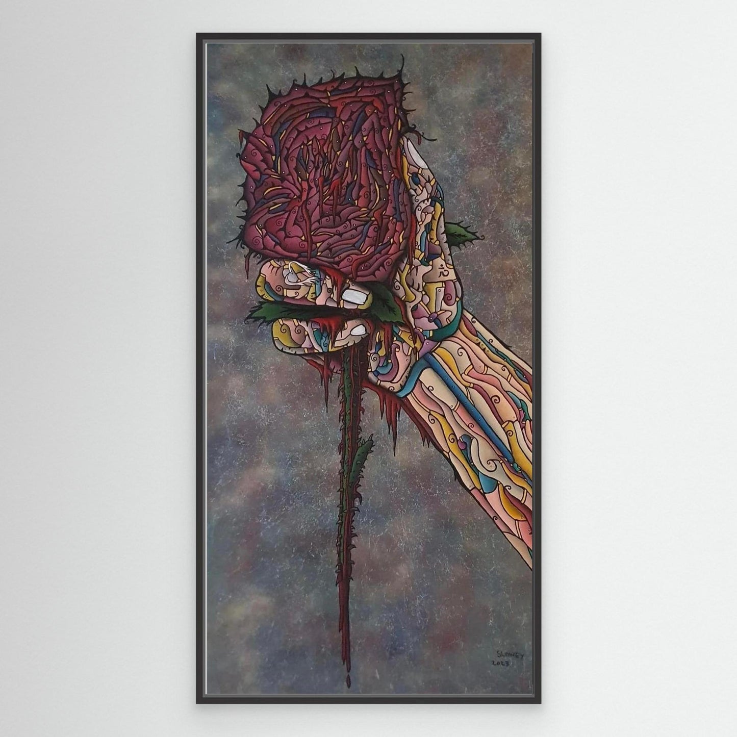 ‘Growth’ Framed Stretched Canvas Print