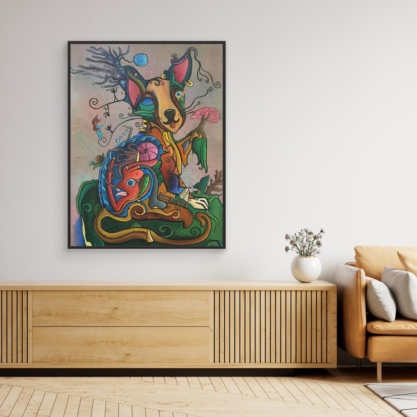 ‘Pining’ Framed Stretched Canvas Print