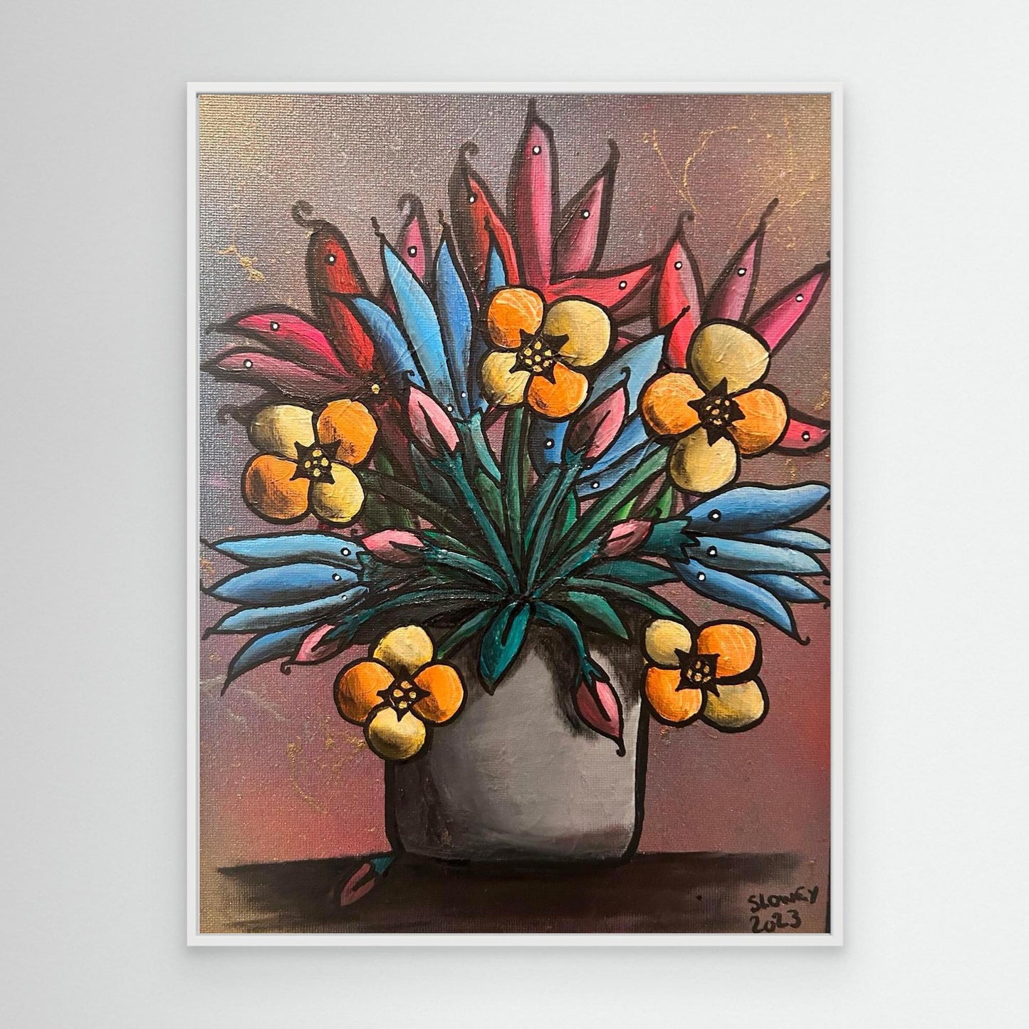 ‘Potted’ Framed, Canvas Print