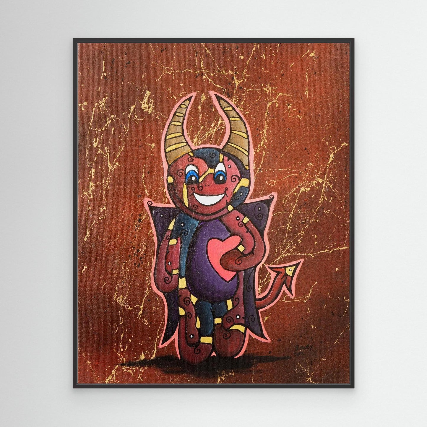 ‘Love Demon’ Framed Canvas Print