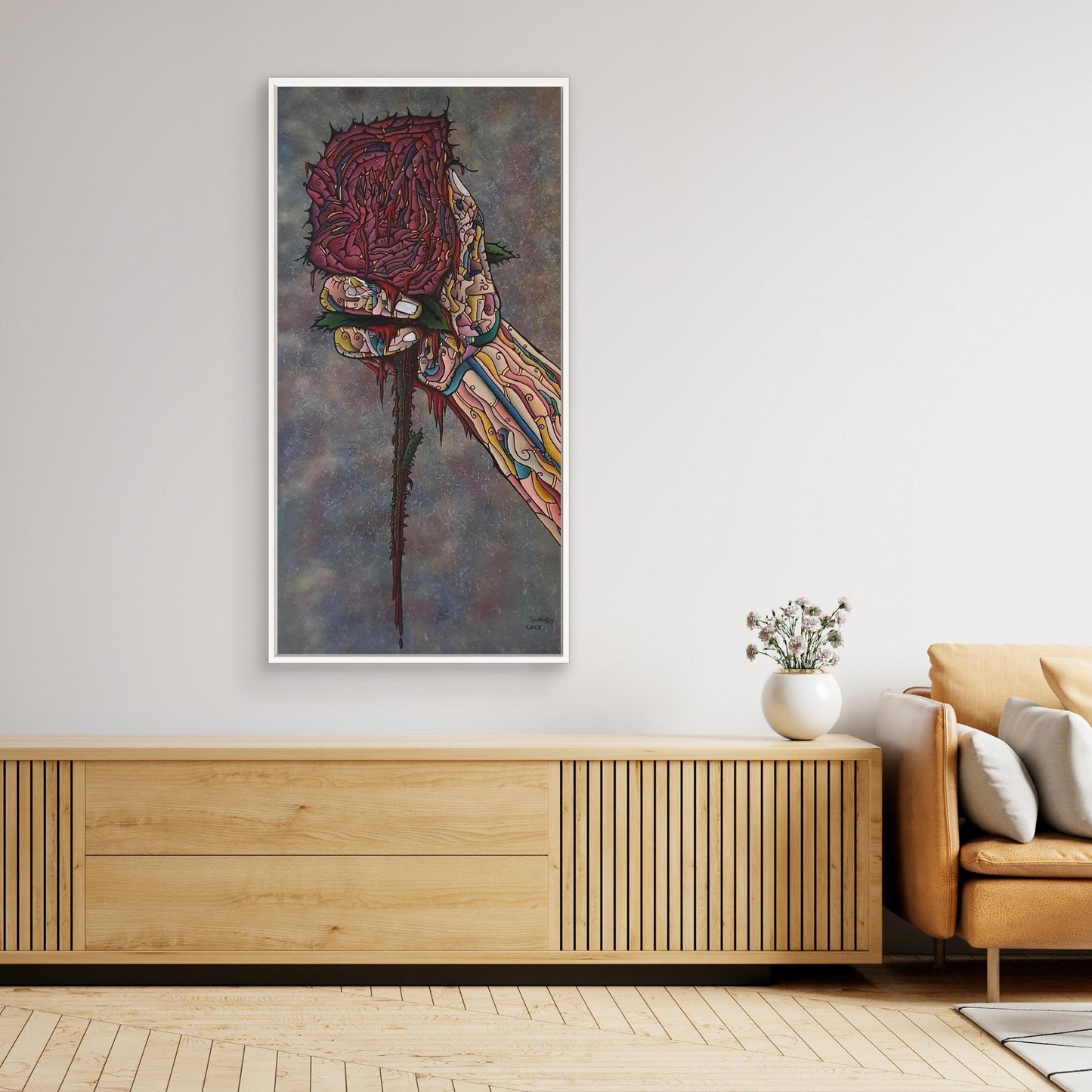 ‘Growth’ Framed Stretched Canvas Print