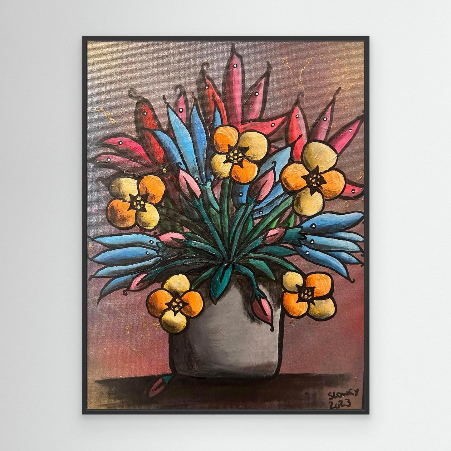 ‘Potted’ Framed, Canvas Print