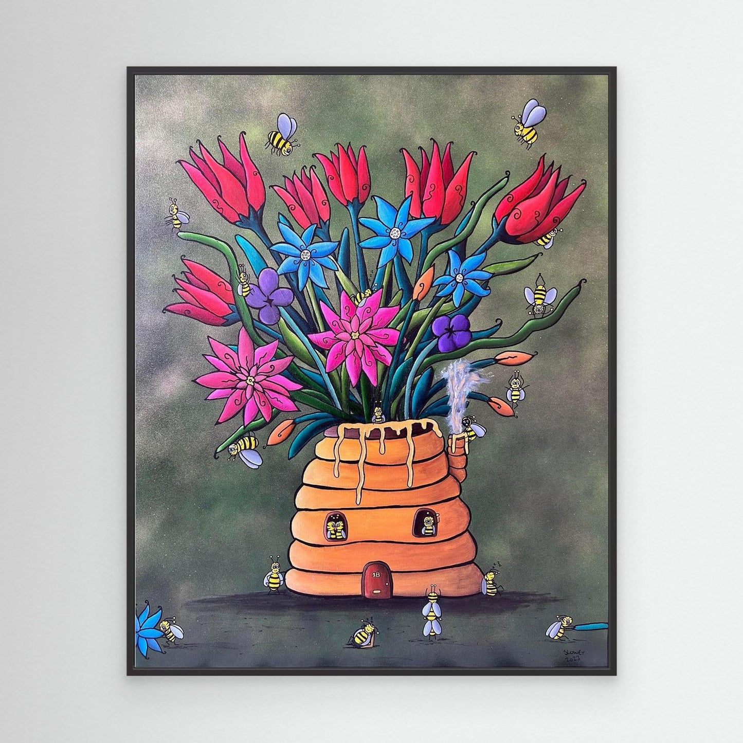 ‘Bee-utiful’ Framed, Stretched Canvas Print
