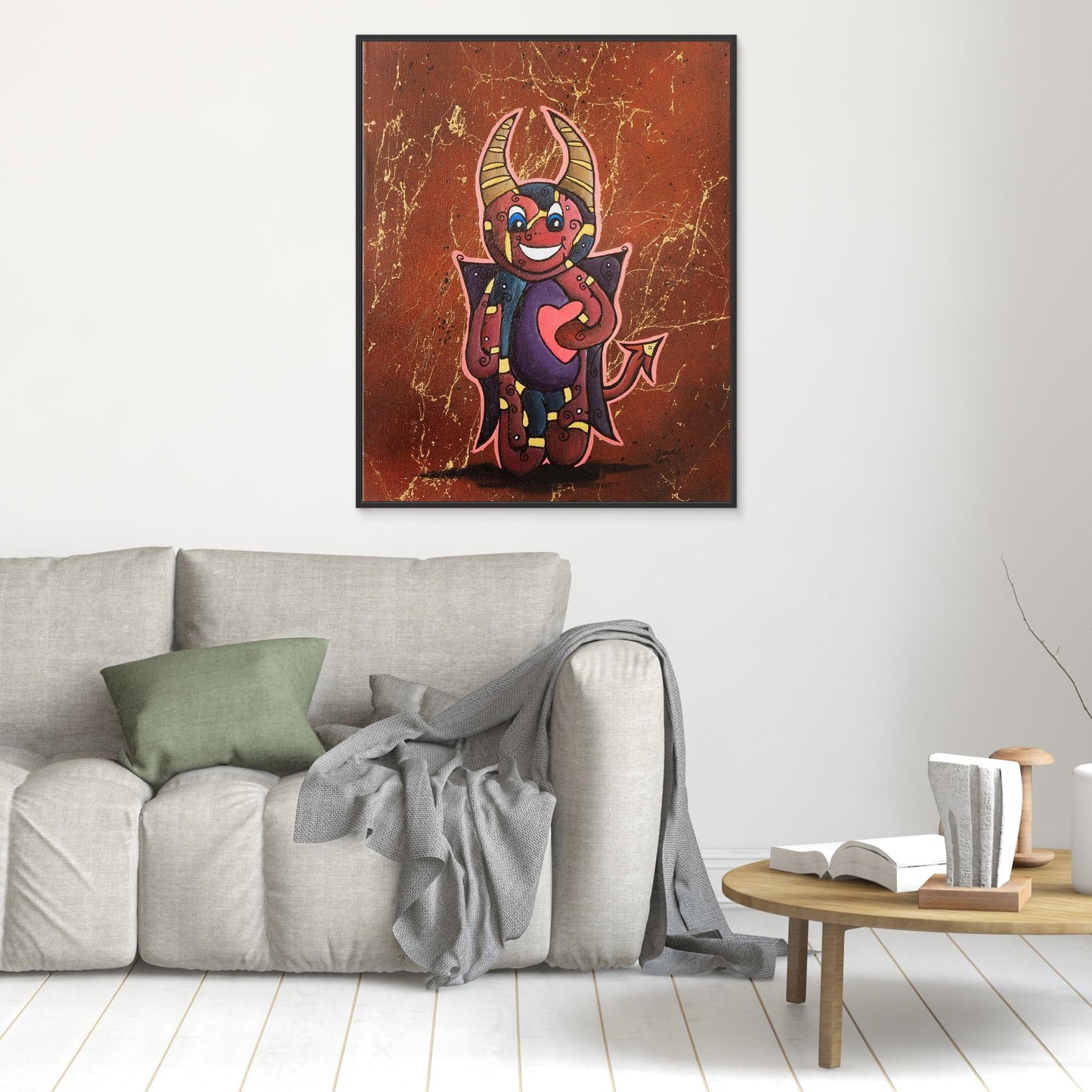 ‘Love Demon’ Framed Canvas Print