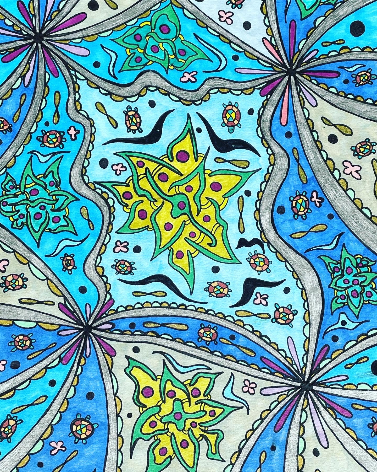(Sold) ‘Swimming turtles’