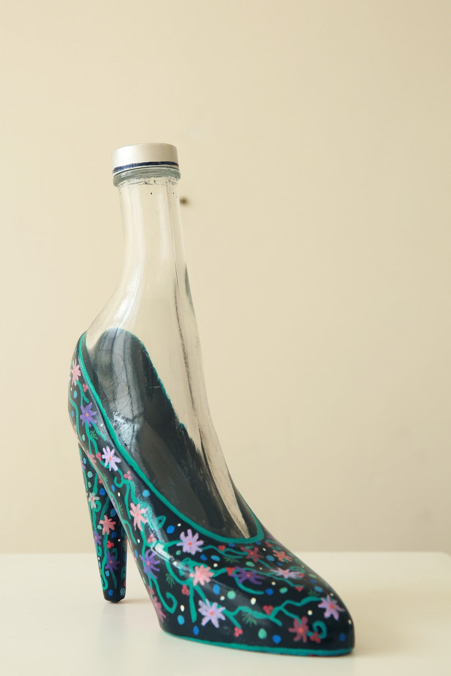 ‘A Girls Best Friend’ Painted Glass Bottle