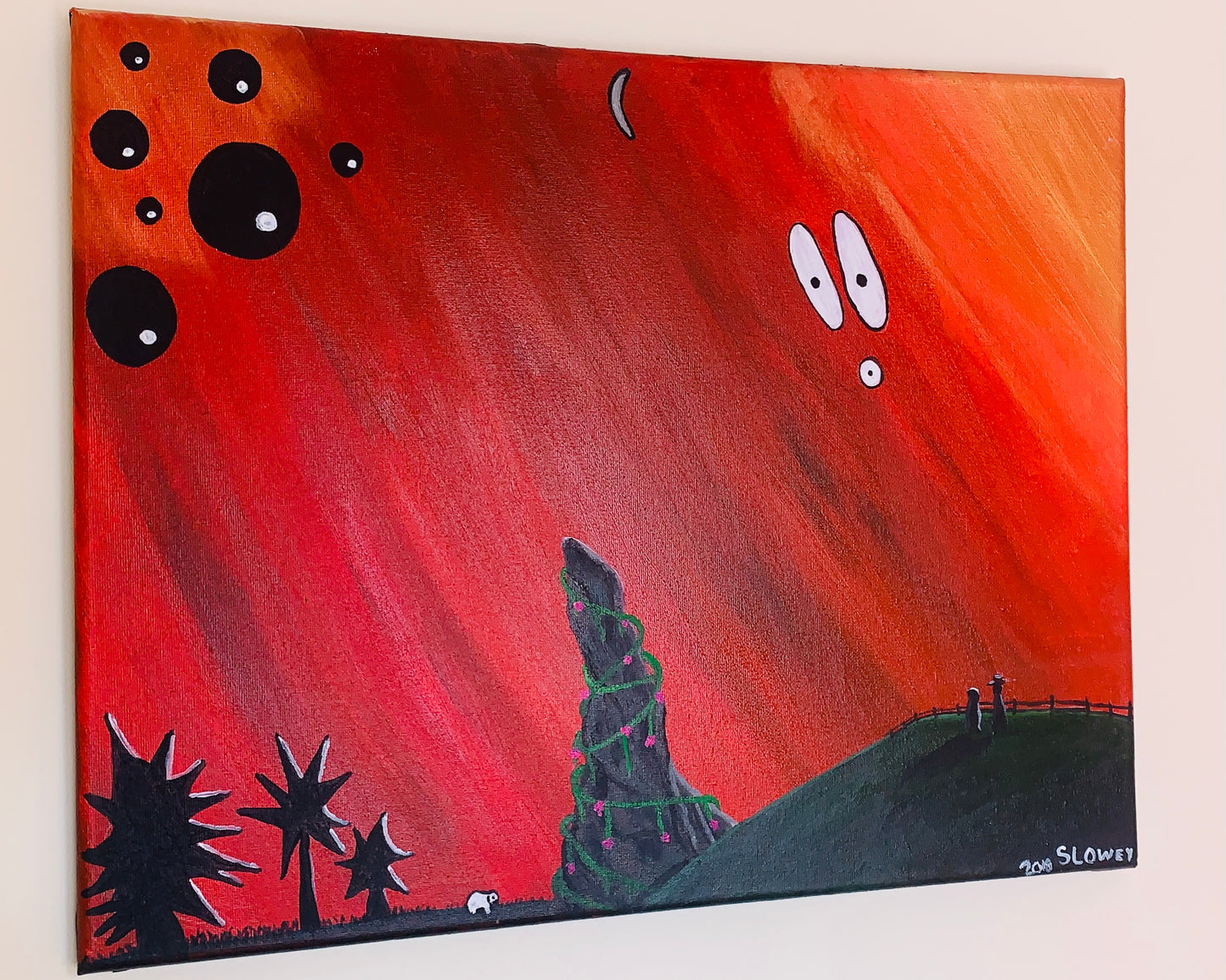 (Sold) ‘Red Sky At Night’ 16x20 inch