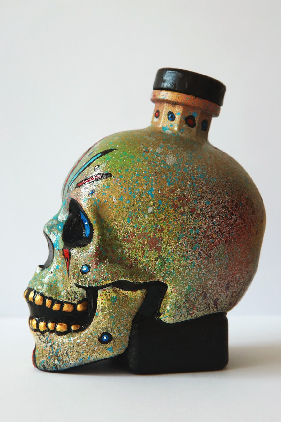 ‘Victor’ Painted Glass Bottle