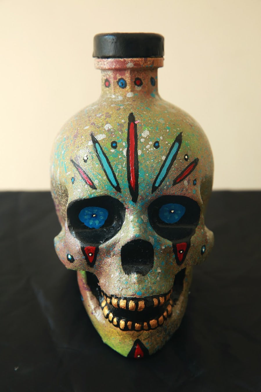‘Victor’ Painted Glass Bottle