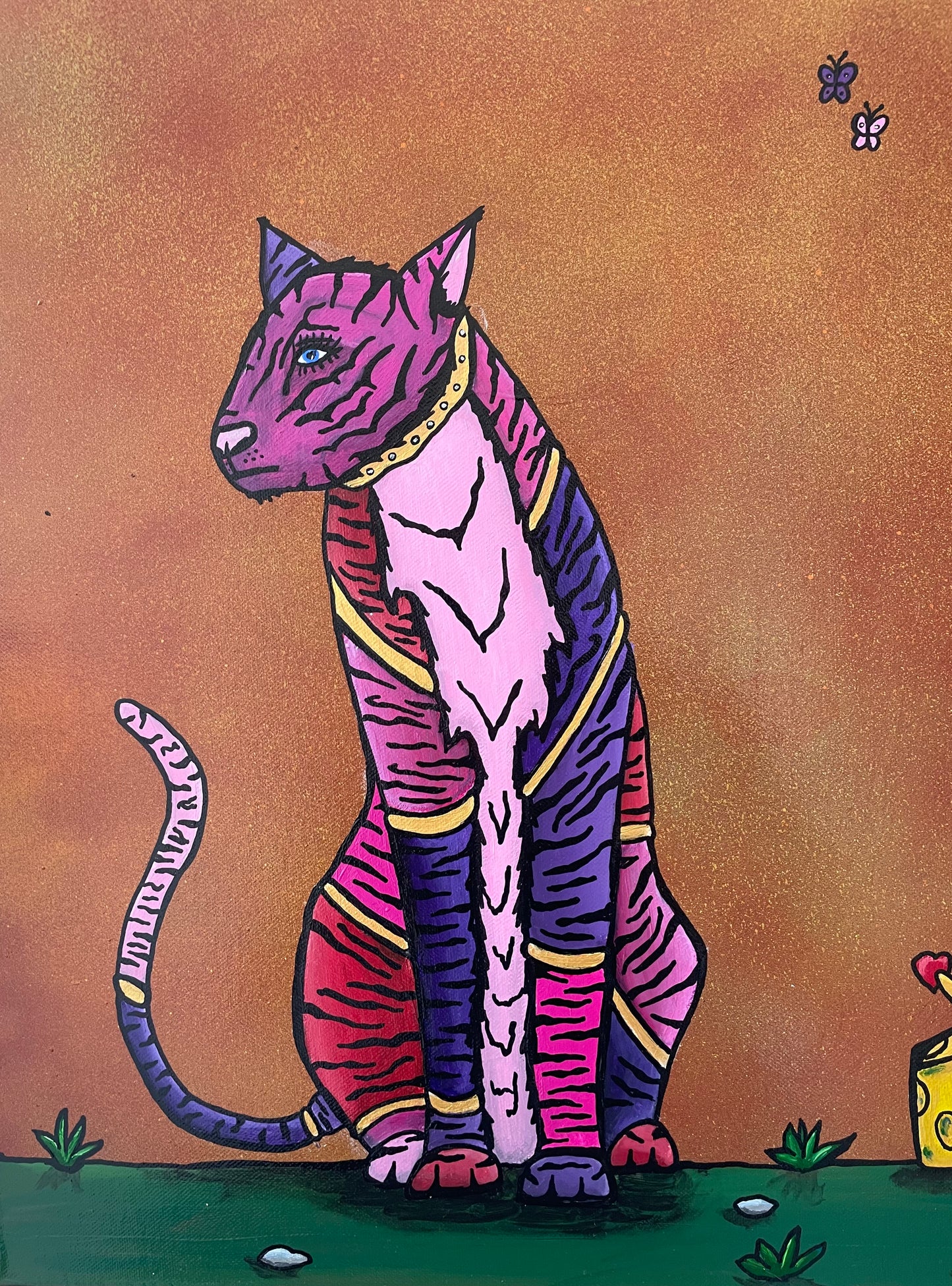 (Sold) ‘You Cant Catch A Tiger With Cheese’