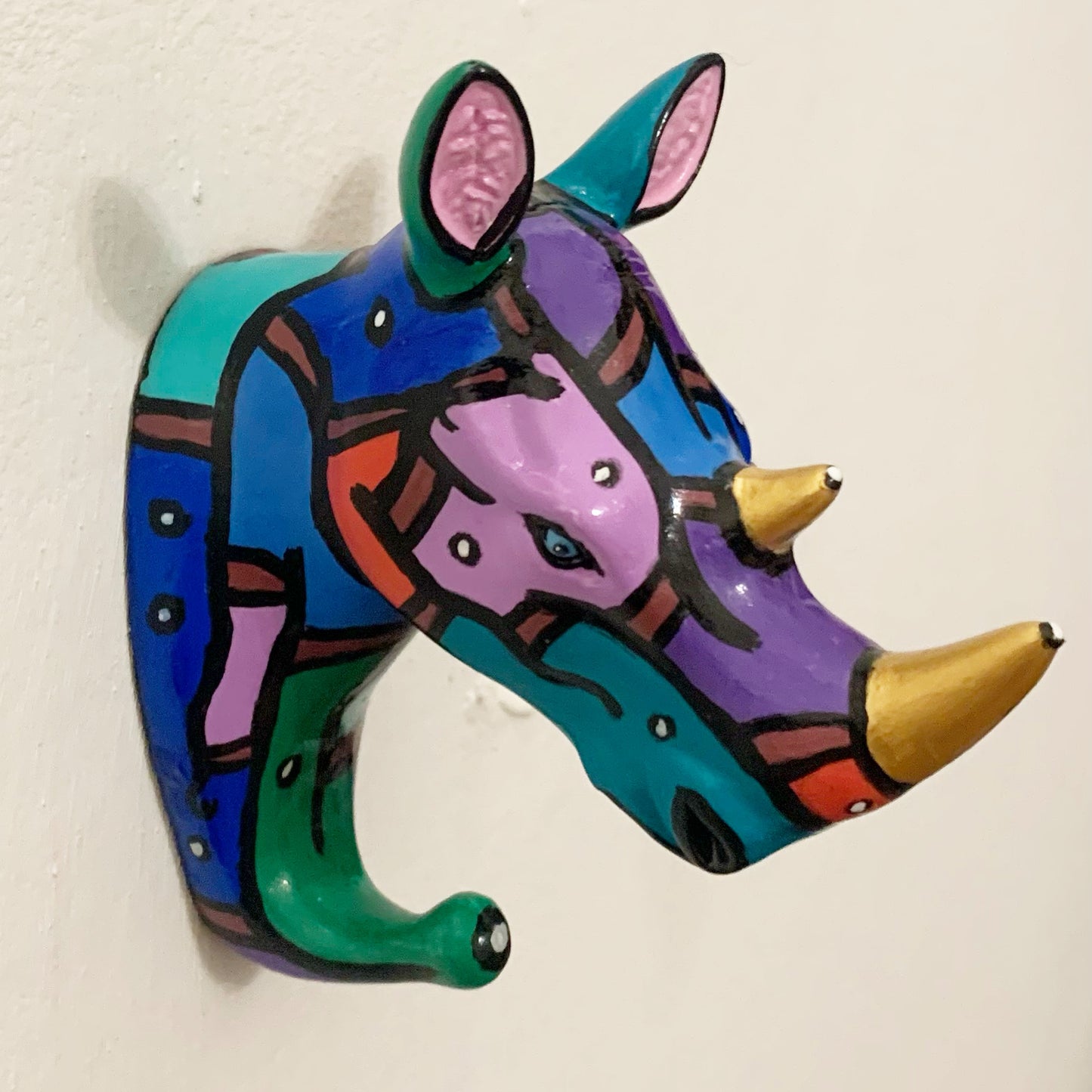 (Sold) ‘Ross the Rhino’ Painted Object