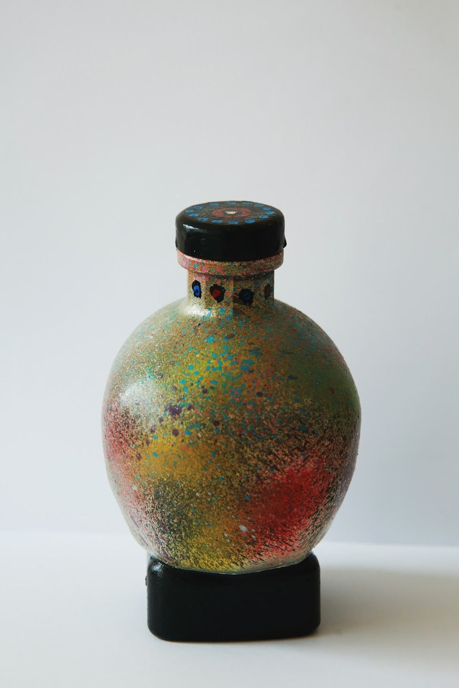 ‘Victor’ Painted Glass Bottle