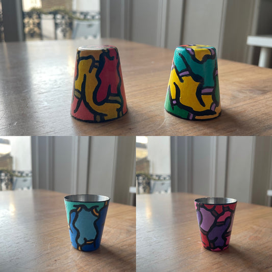 (Sold) ‘Shot shot shot’ Painted Object