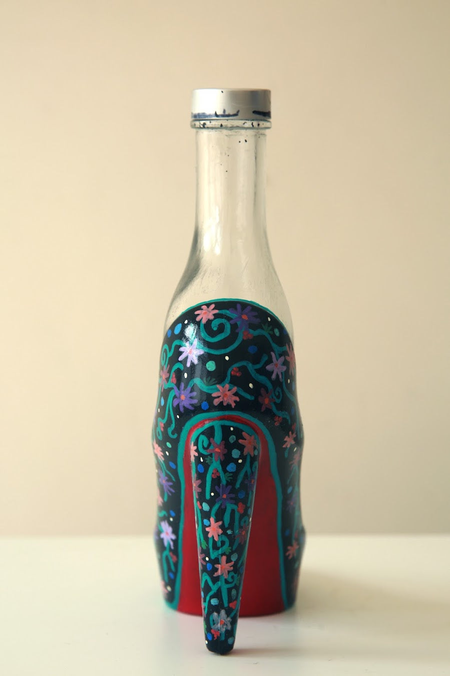 ‘A Girls Best Friend’ Painted Glass Bottle