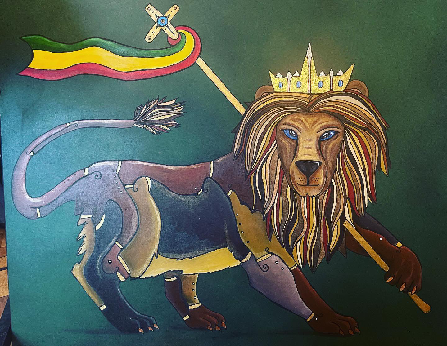 (Sold) ‘The Lion Of Judah’ (100 x 80CM)