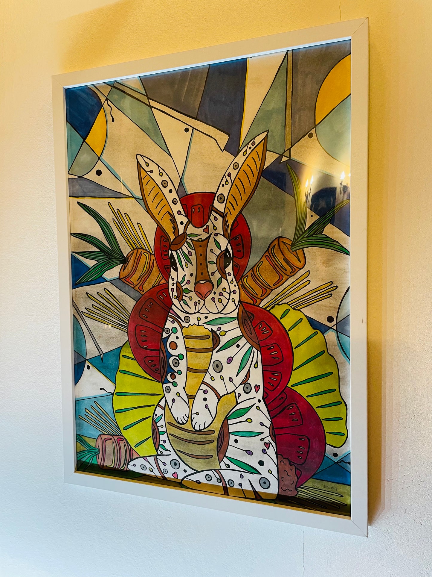 (Sold) ‘White rabbit’ A3