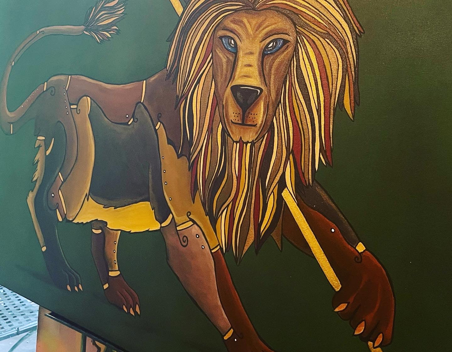 (Sold) ‘The Lion Of Judah’ (100 x 80CM)