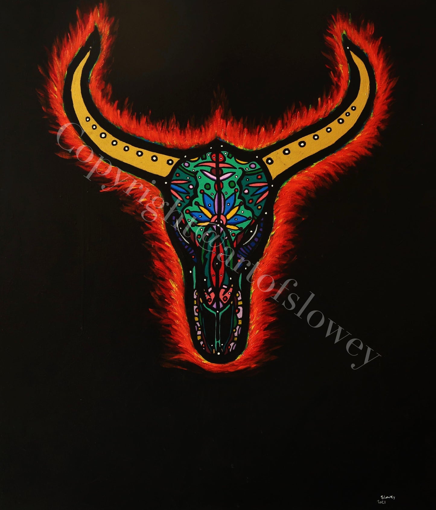 Original painting ‘Spirit Of The Bull’ (70 x 80 cm)