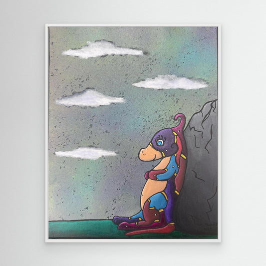 ‘The Ponderer’ Framed Canvas Print