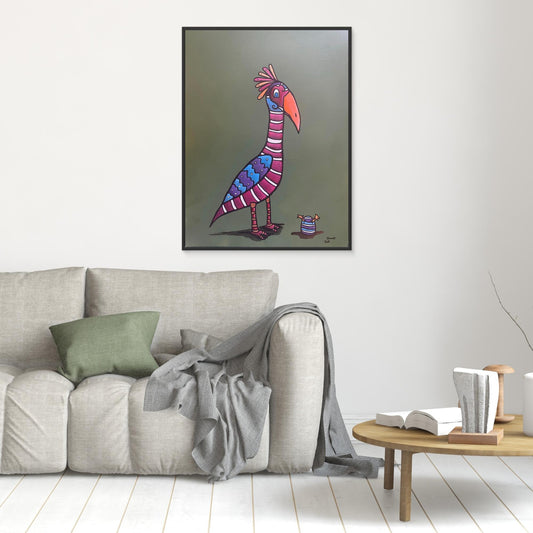 ‘Stripes’ Framed Canvas Print