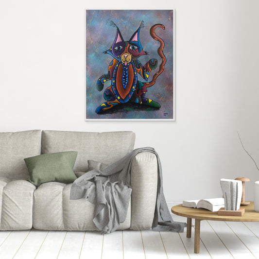 ‘Catnip’ Framed Canvas Print