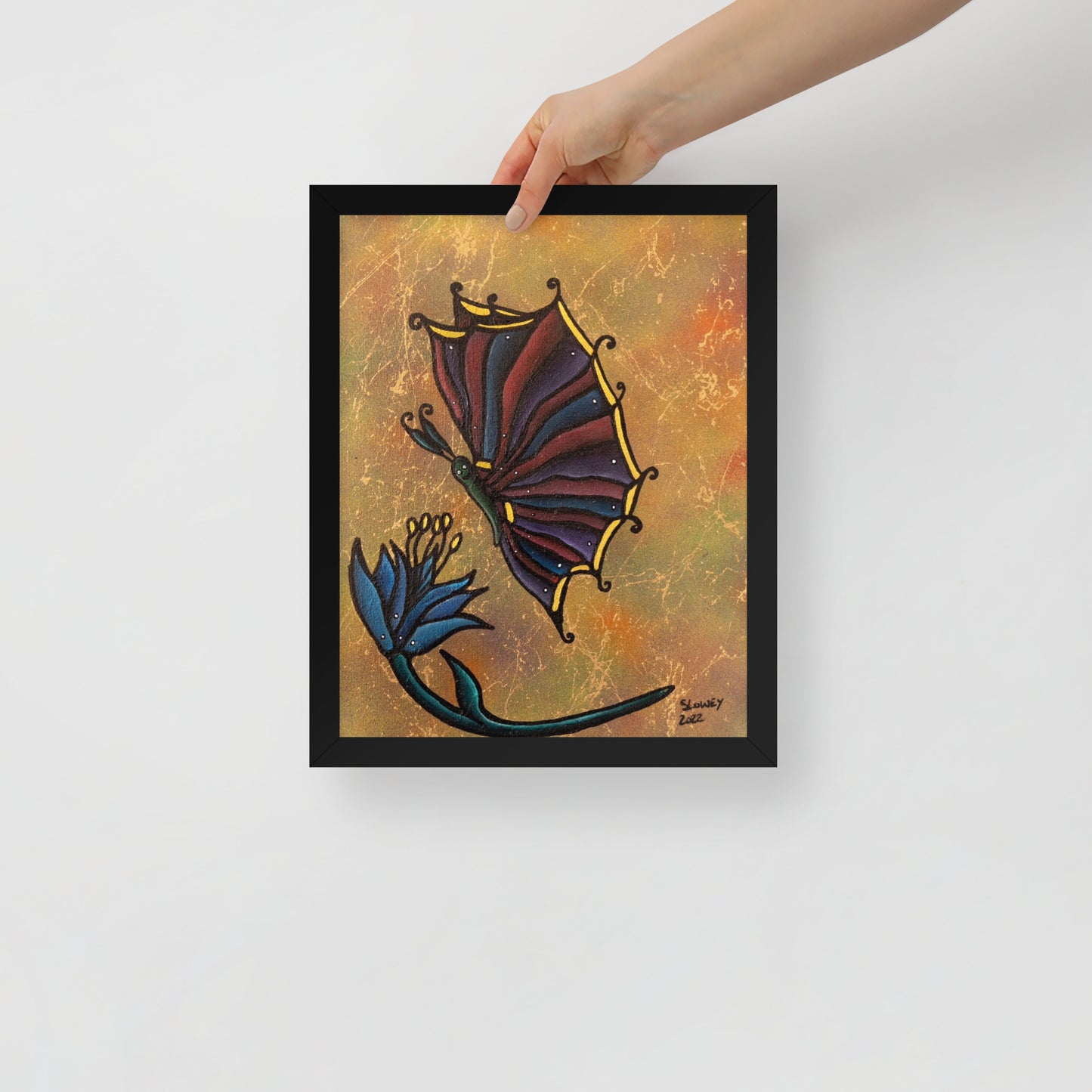 Flutterby, Framed photo paper poster