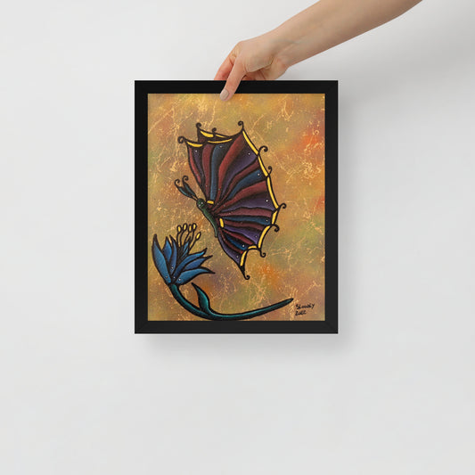 Flutterby, Framed photo paper poster