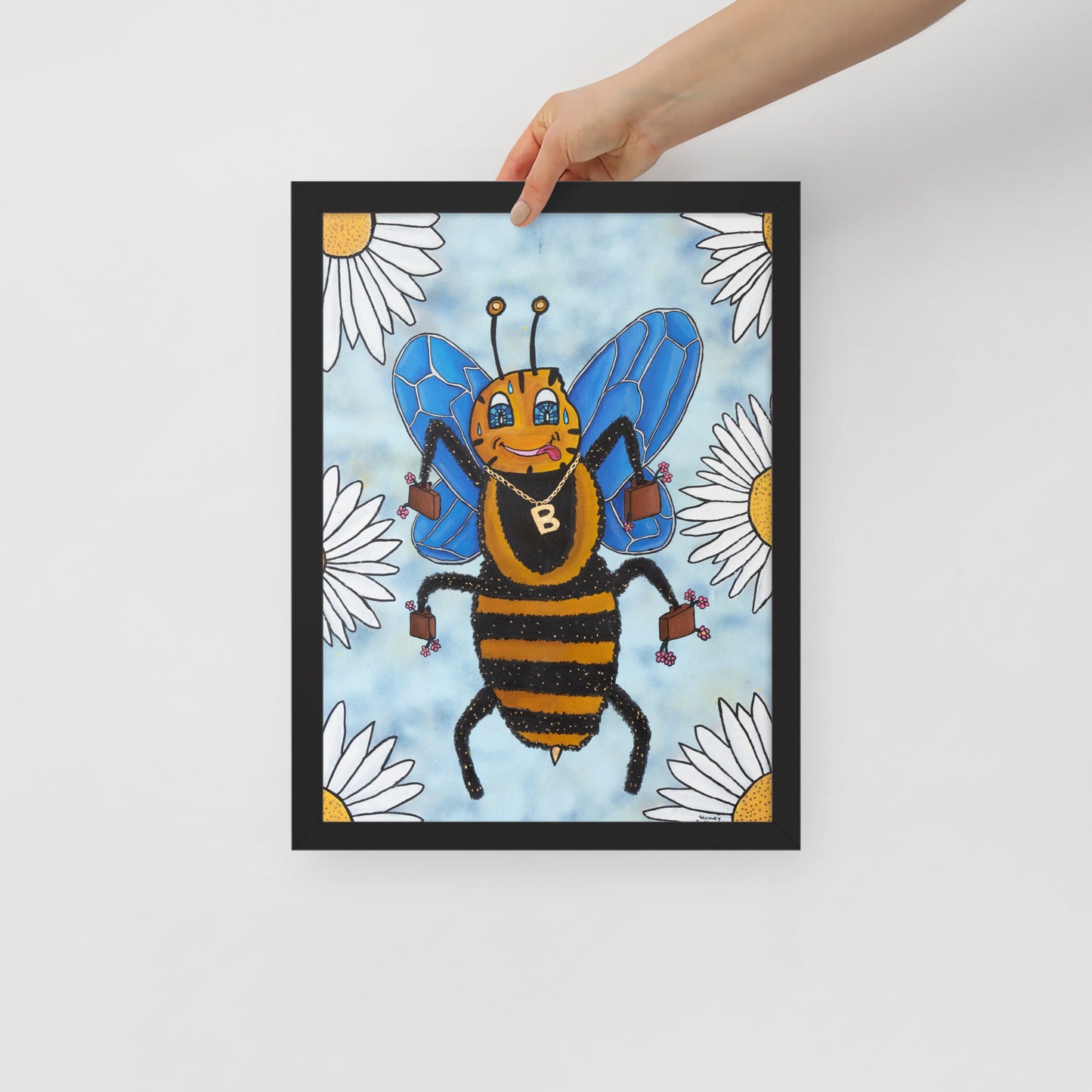 Busy Bee, Framed photo paper poster