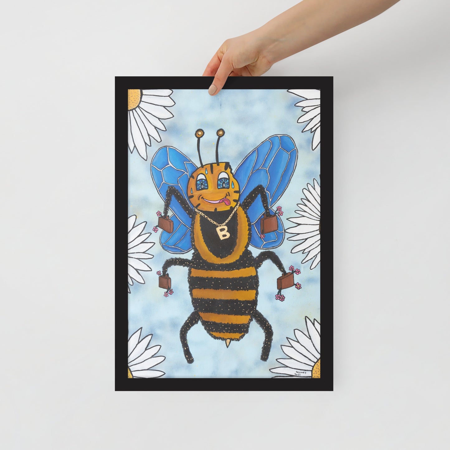 Busy Bee, Framed photo paper poster