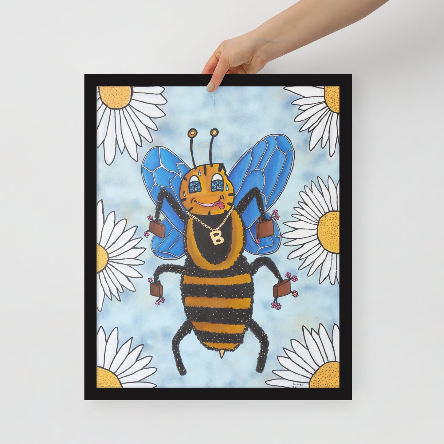 Busy Bee, Framed photo paper poster