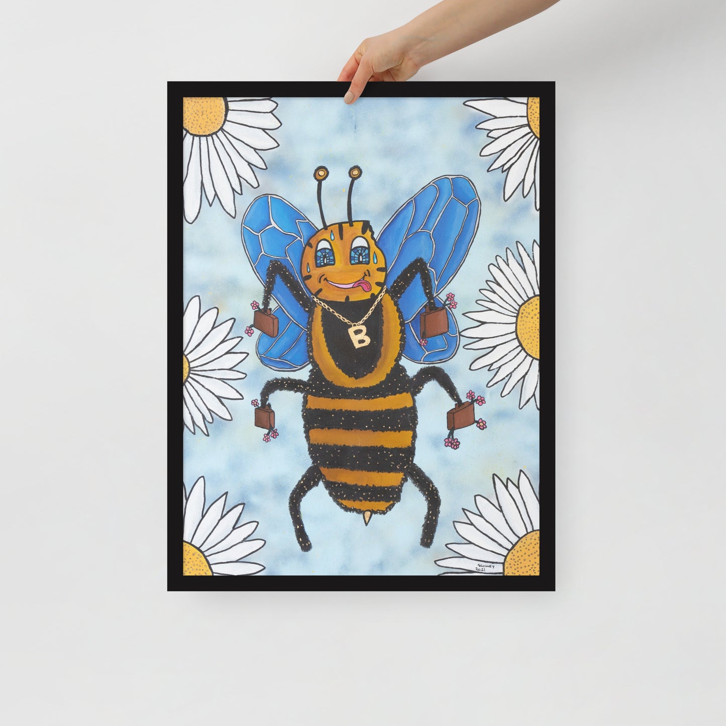 Busy Bee, Framed photo paper poster