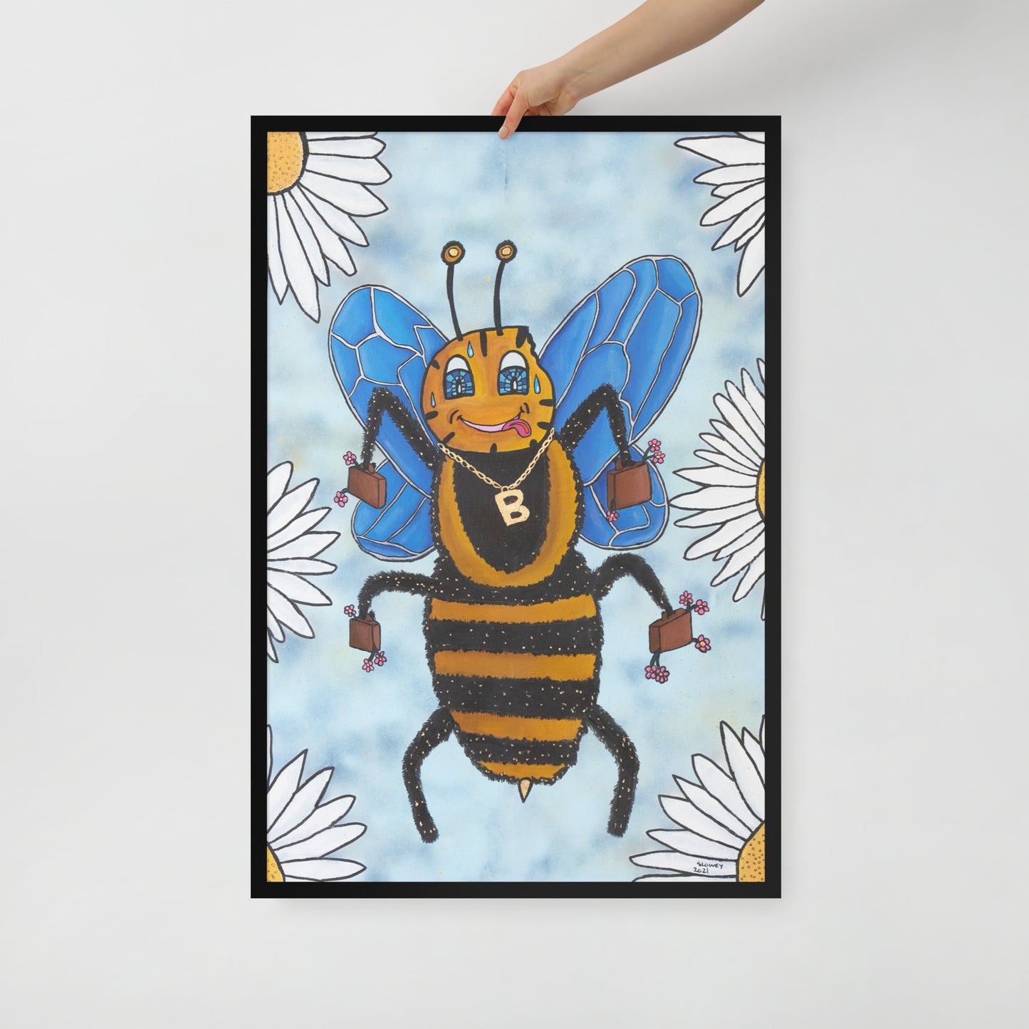 Busy Bee, Framed photo paper poster