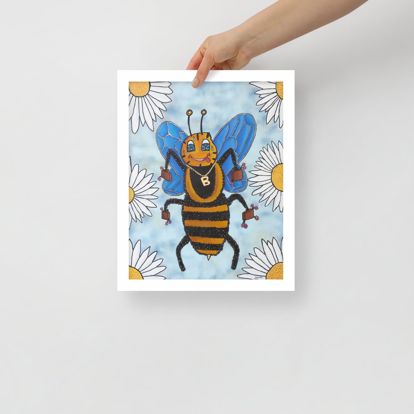 Busy Bee, Framed photo paper poster