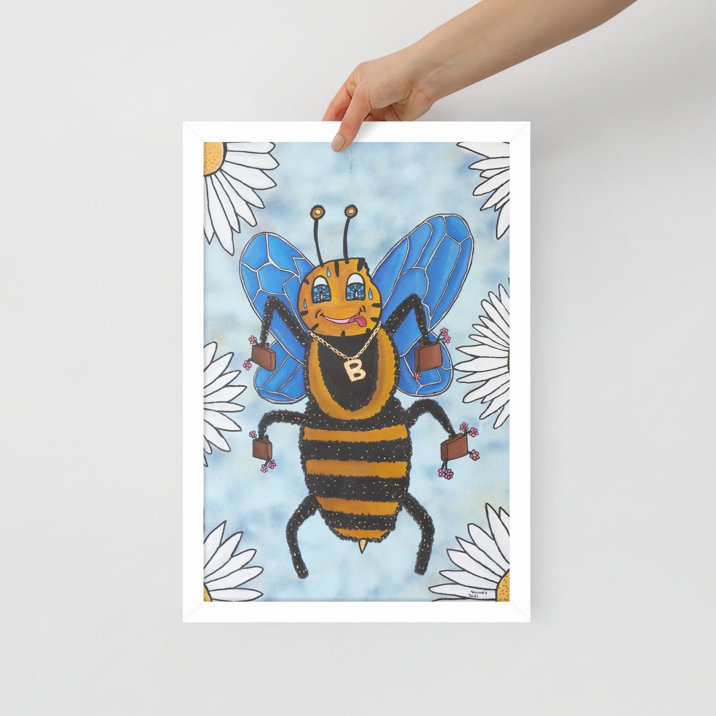 Busy Bee, Framed photo paper poster