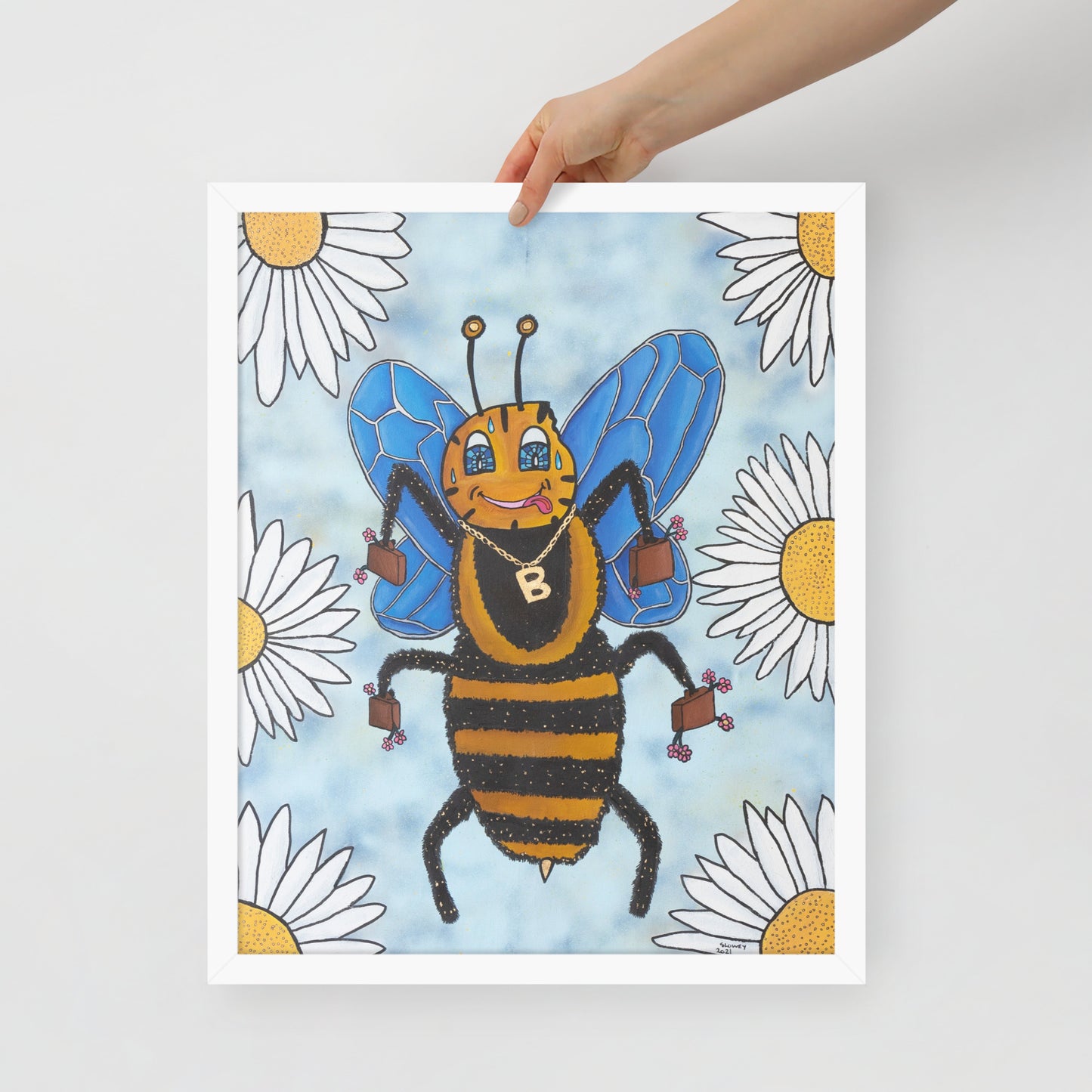 Busy Bee, Framed photo paper poster