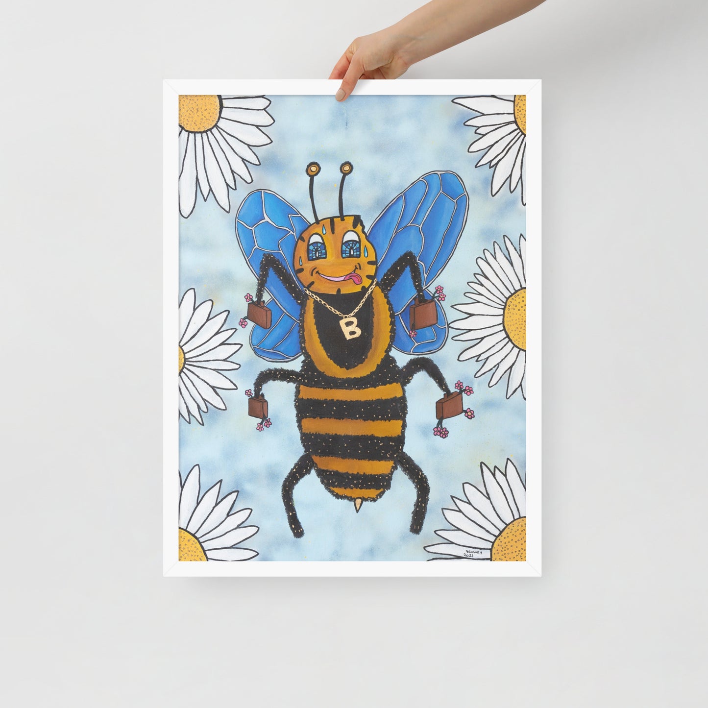 Busy Bee, Framed photo paper poster