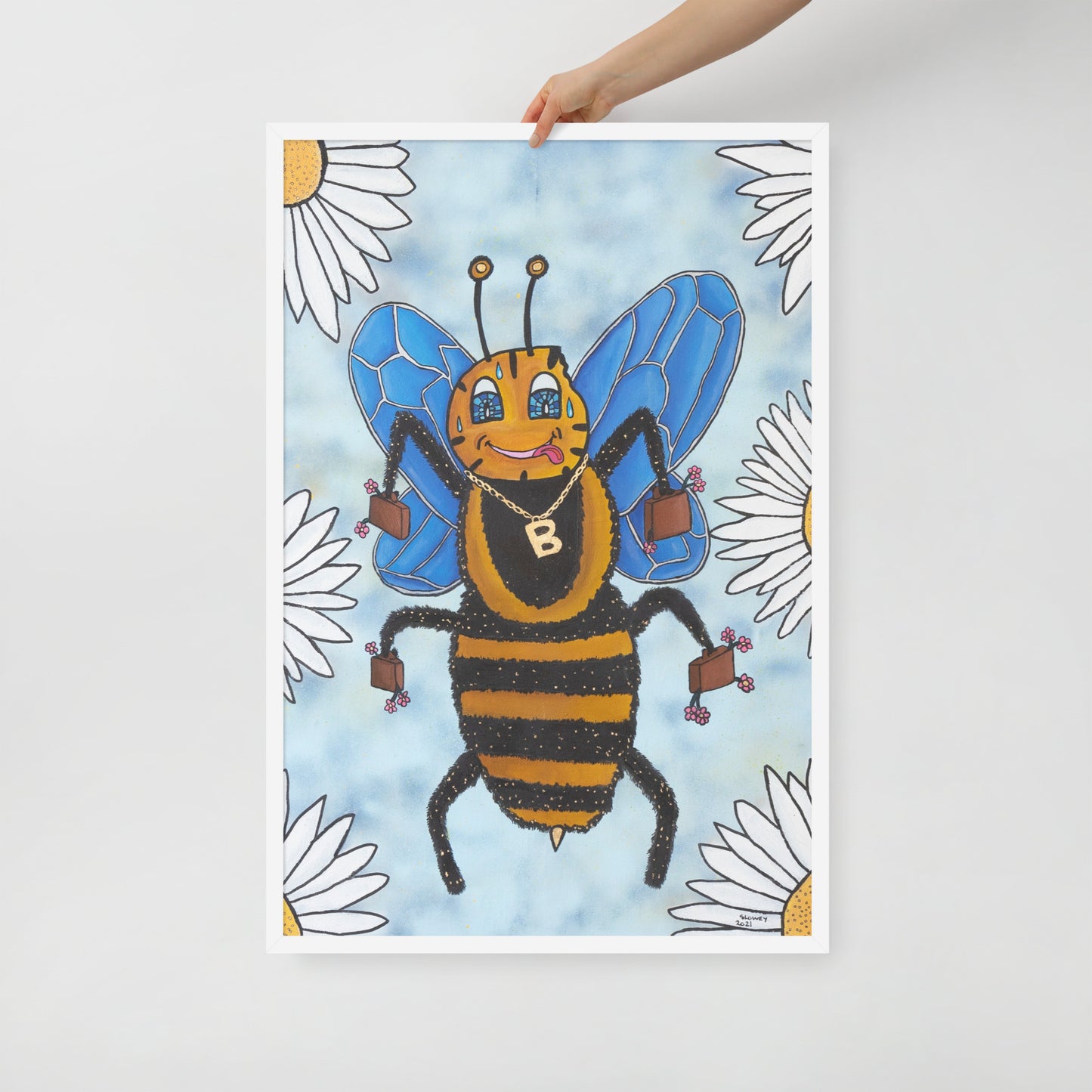 Busy Bee, Framed photo paper poster