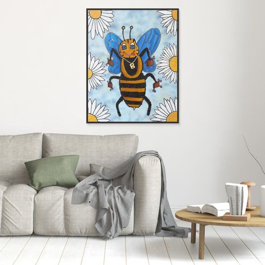 ‘Busy Bee’ Framed Canvas Print