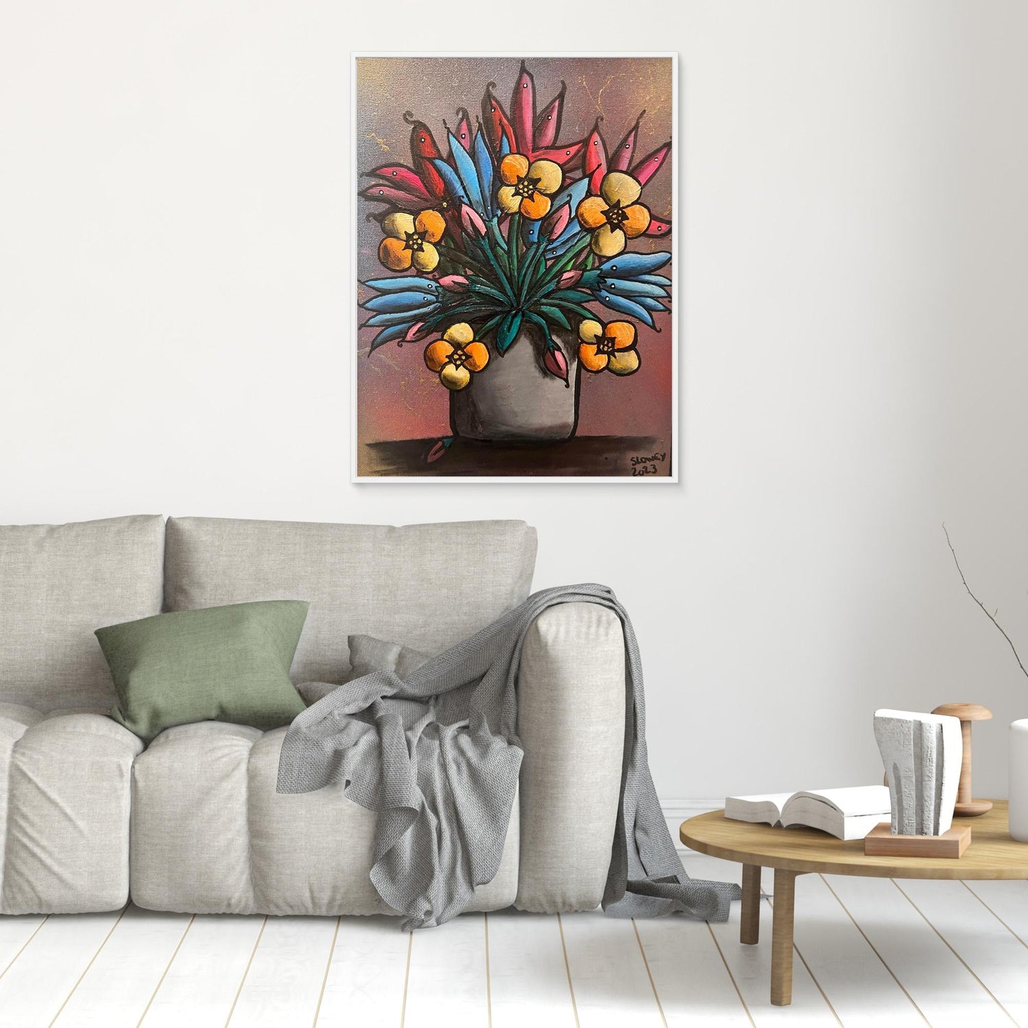 ‘Potted’ Framed, Canvas Print 