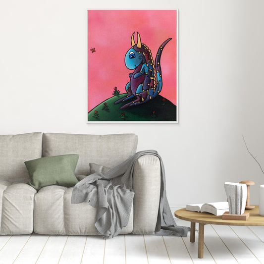 ‘Bubblegum’ Framed Canvas Print