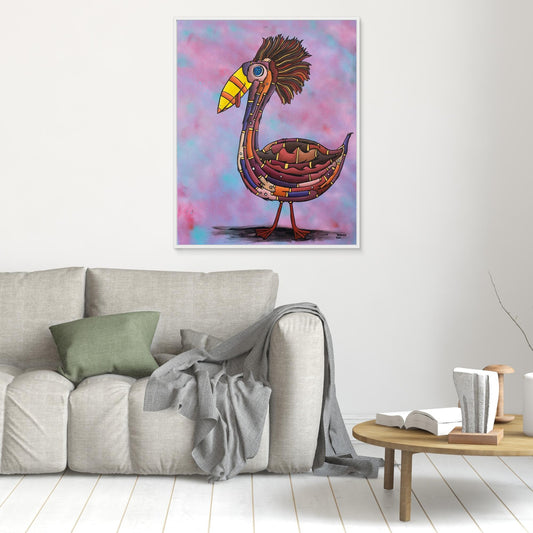 ‘Bird Brains’ Framed Canvas Print