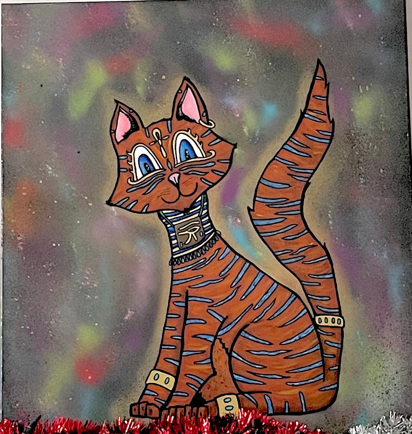 (Sold) ‘Cairo Cat’ (80x70cm)