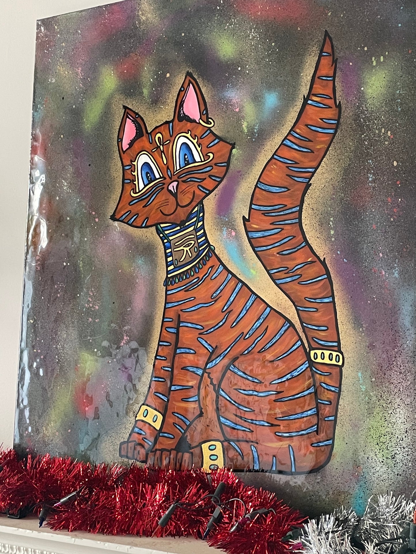 (Sold) ‘Cairo Cat’ (80x70cm)