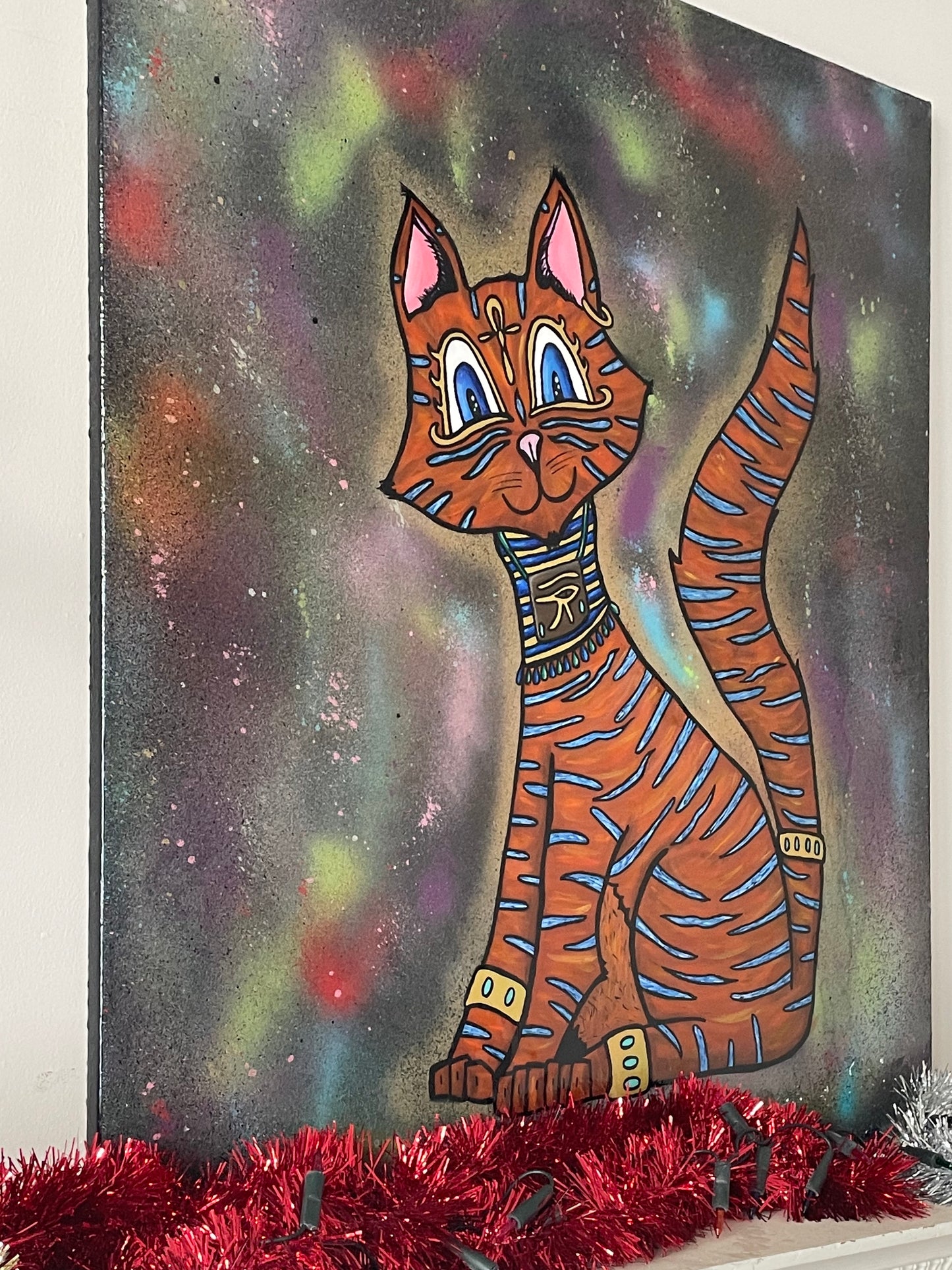 (Sold) ‘Cairo Cat’ (80x70cm)