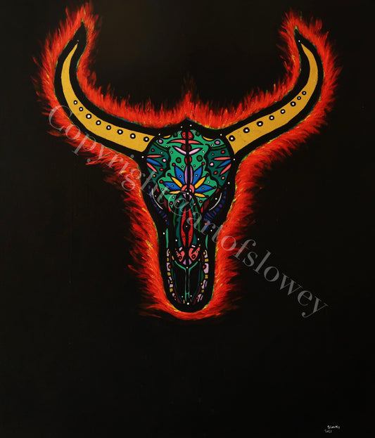 Original painting ‘Spirit Of The Bull’ (70 x 80 cm)